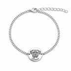 Custom pet portrait bracelet engraved from a photo