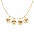 Custom engraved pet portrait necklace made from a dog or cat photo