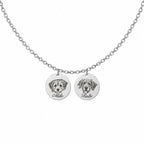 Custom engraved pet portrait necklace made from a dog or cat photo