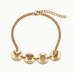 Custom pet portrait bracelet engraved from a photo