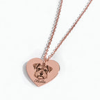 Pet portrait engraving with name Bella in font 22