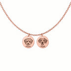 Custom engraved pet portrait necklace made from a dog or cat photo