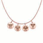 Custom engraved pet portrait necklace made from a dog or cat photo
