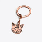 Custom pet silhouette keychain shaped from pet photo – product detail 2